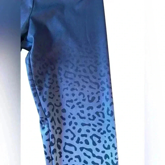 NWOT, ZARA, High-Waist  Black Leopard Print Leggings, Size 9 - Picture 3 of 9